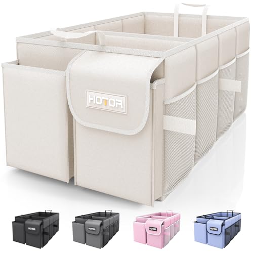 HOTOR beige trunk organizer front view