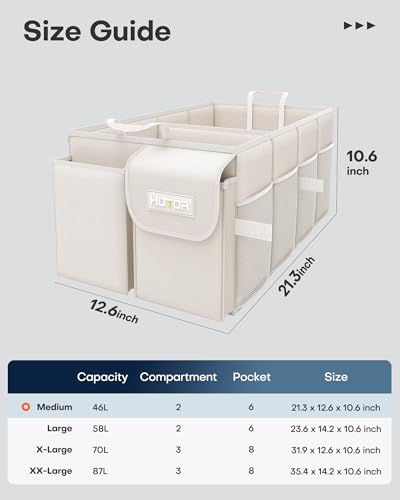 Medium HOTOR car organizer with two compartments