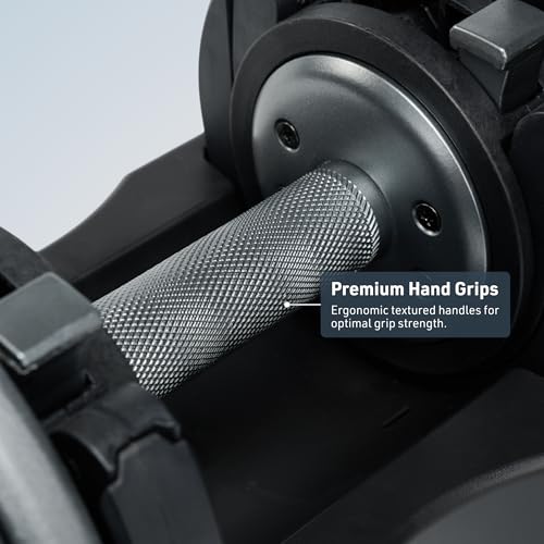 NordicTrack 55 lb dumbbells in fitted storage trays