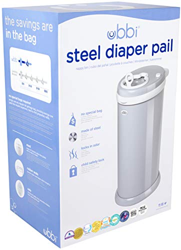 Full set Ubbi gray diaper disposal unit