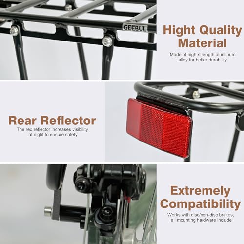 Side view of GEEBUL cargo rack on bicycle