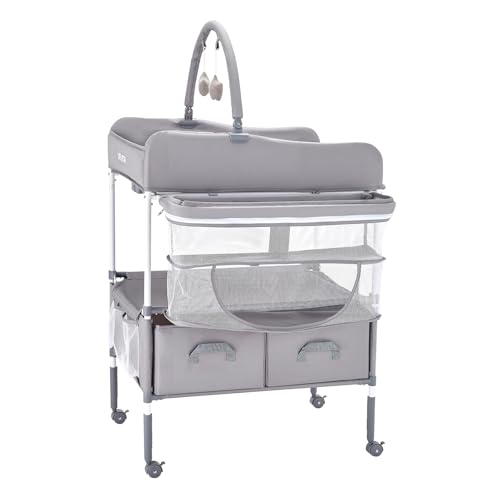 VEVOR foldable changing table in light gray