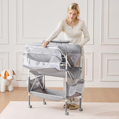 Baby changing table with included star toys