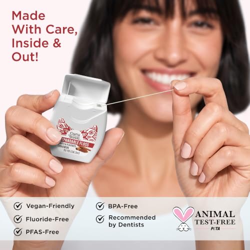 Back of packaging for GuruNanda dental floss