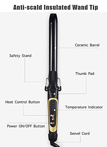 Lanvier 1 inch curling iron full view