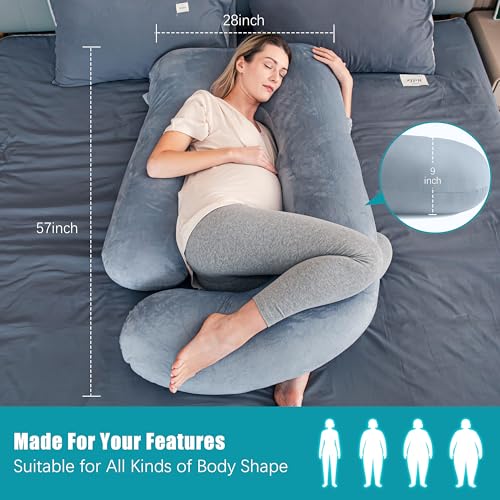 Full body support pillow for pregnant sleepers
