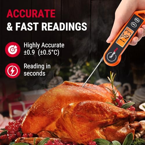 Thermometer showing auto-rotating display feature
