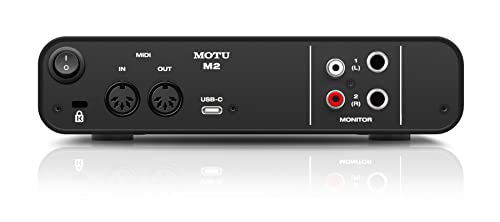 MOTU M2 rear connection ports