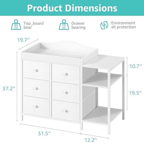 BOLUO ergonomic changing table top view