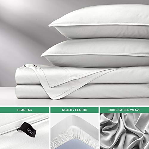 Flat sheet draped on a bed