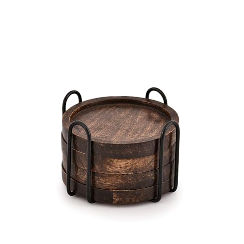 Samhita Mango Wood Coasters Set of 4