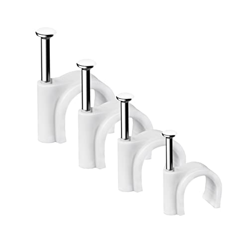 Abnii 400 Pcs Cable Nails Clips in white