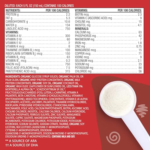 Earth's Best Organic 32 oz powder formula nutritional facts