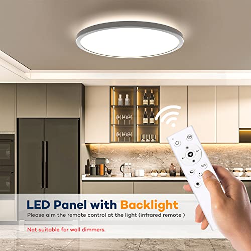 Backlight effect of the slim ceiling lamp