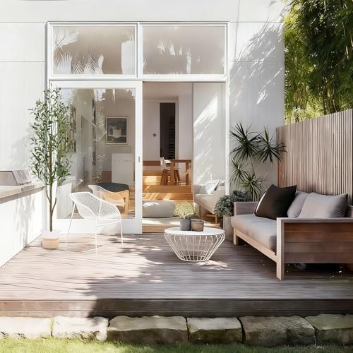 Living room decor with Waipfaru olive tree