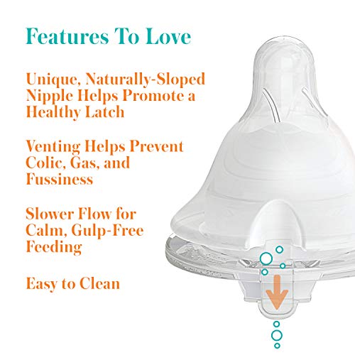 9 ounce Evenflo bottle side view