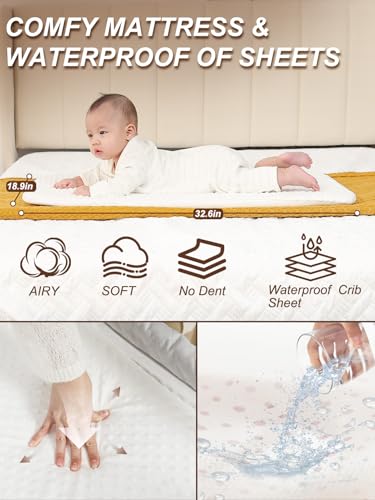 Side view of MinoBub PX001 bassinet with wheels
