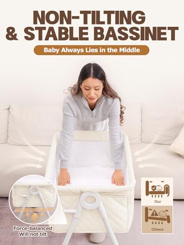 Close up of bassinet adjustable height mechanism