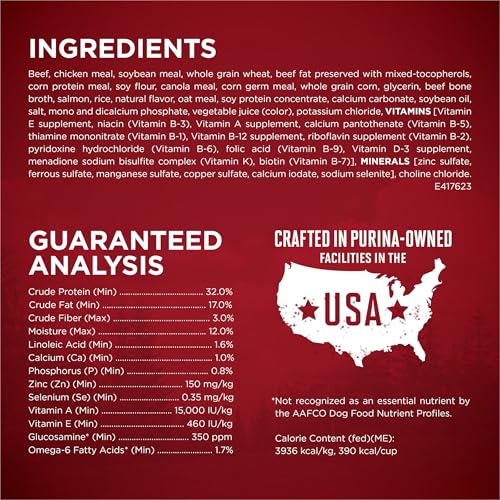 Purina ONE ingredients list closeup