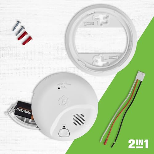 Side profile of First Alert hardwired alarm device