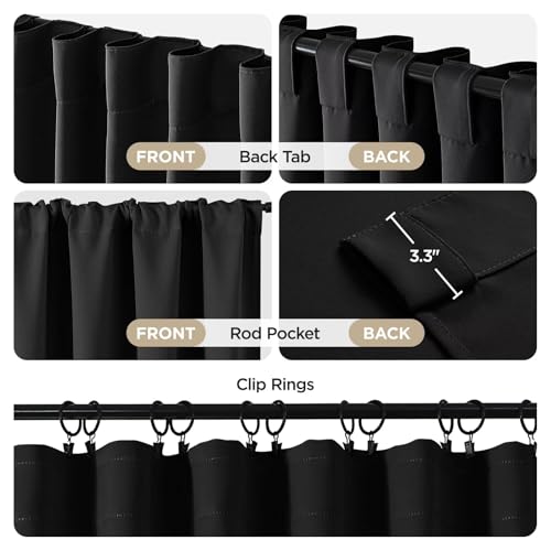 Curtain panel showing rod pocket installation