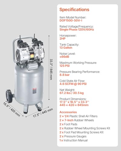 VEVOR air compressor gray tank finish detail