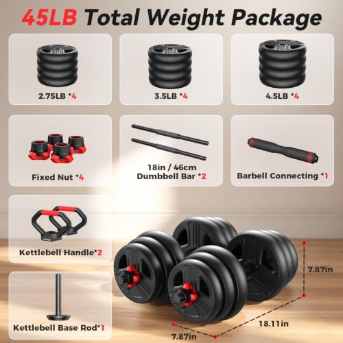 Weights organized in compact storage area
