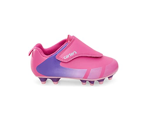 Fuchsia sport cleat hook and loop strap