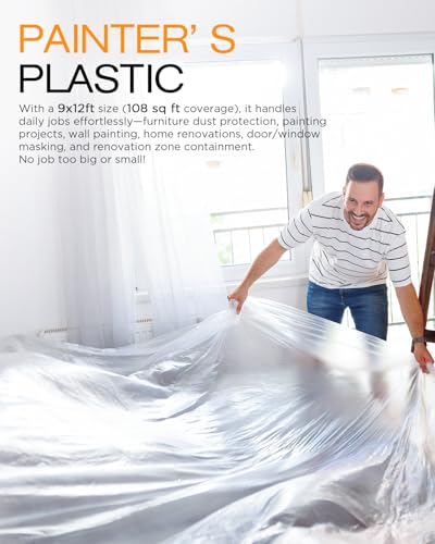 Stack of 8 clear plastic sheeting units
