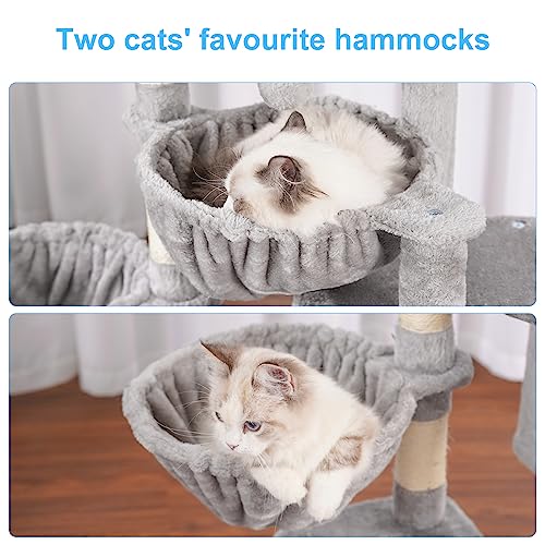 Cozy cat tree hammocks