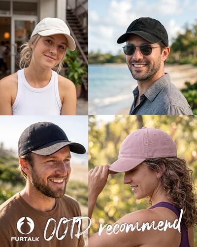 Full display of the beige FURTALK baseball cap