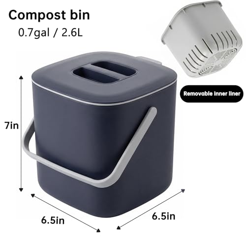 One-handed lid mechanism on compost bin