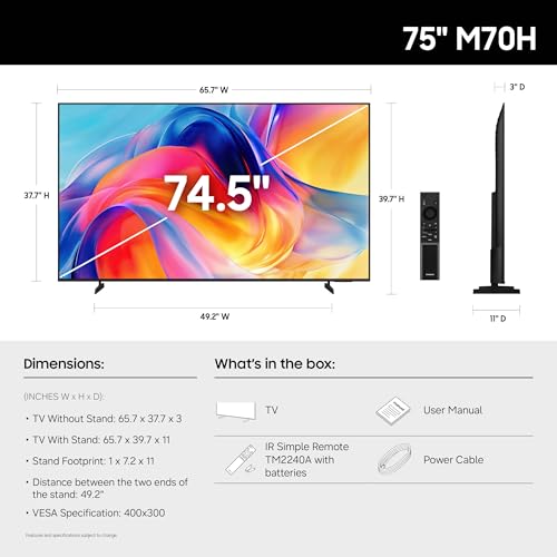 Samsung M70H Mini LED display detail