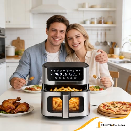 NEWBULIG air fryer with view window illuminated