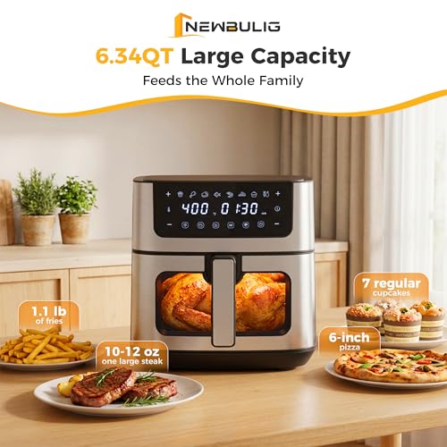 Digital touchscreen interface of the air fryer