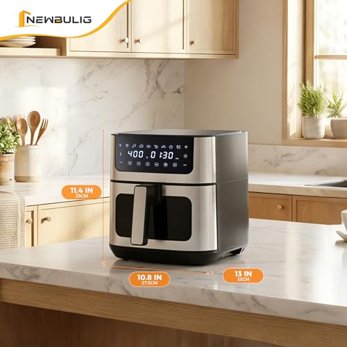 Opened basket of the NEWBULIG air fryer