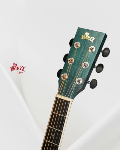 Winzz guitar in blue-green finish