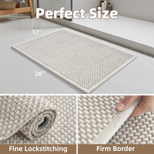 Non-slip rubber backing of PADOOR bathroom mat