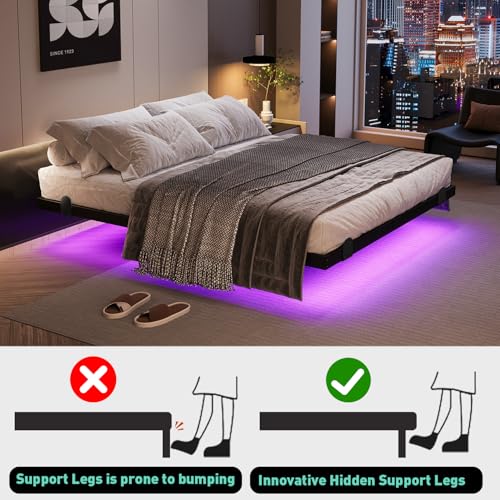 AGXI bed frame with colorful RGB lighting