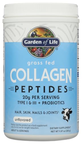 Nutrition facts for Garden of Life collagen powder