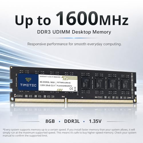 Timetec 16GB KIT RAM dual modules showing 2x8GB capacity