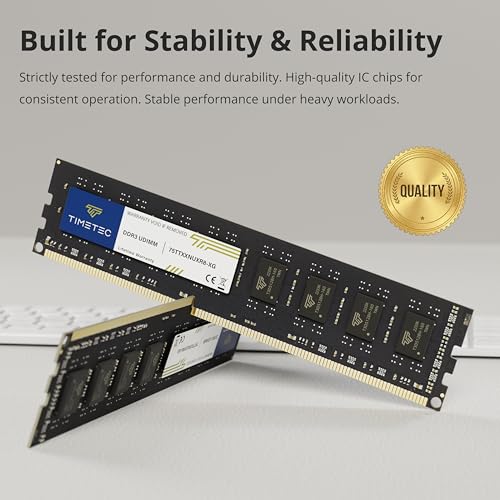 Timetec dual rank 2Rx8 memory module side angle