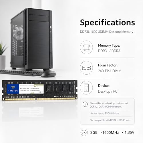 Timetec 16GB KIT UDIMM RAM chips layout view