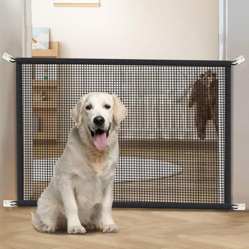 Cupount Dog Screen Mesh Gate packaging and size details