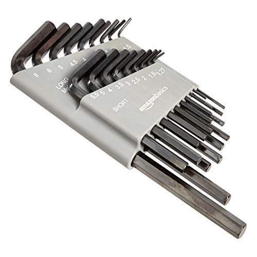 Allen wrenches with SAE and metric sizes