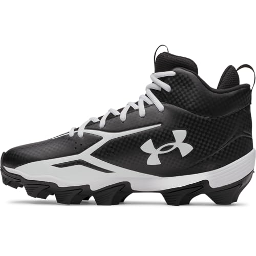 Under Armour cleats top view with laces