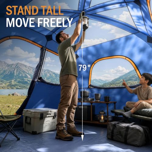 Spacious 10x9 interior of BravArrk family tent
