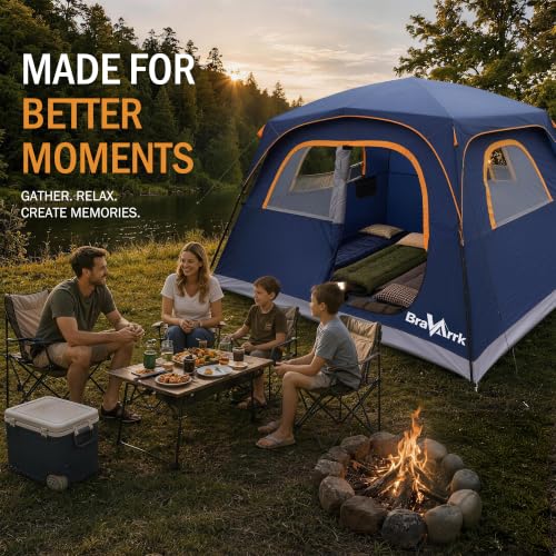 View of mesh door on BravArrk camping tent
