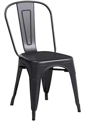 Stacked FDW metal dining chairs
