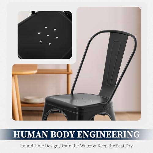 Black FDW dining chair in kitchen setting